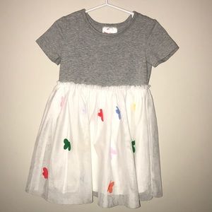 Hanna Andersson girls butterfly tulle jersey dress
